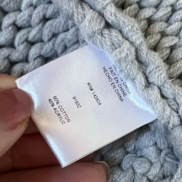 Callahan Knitwear Bisou Puff Sleeve Cardigan in Grey S - Picture 8 of 15